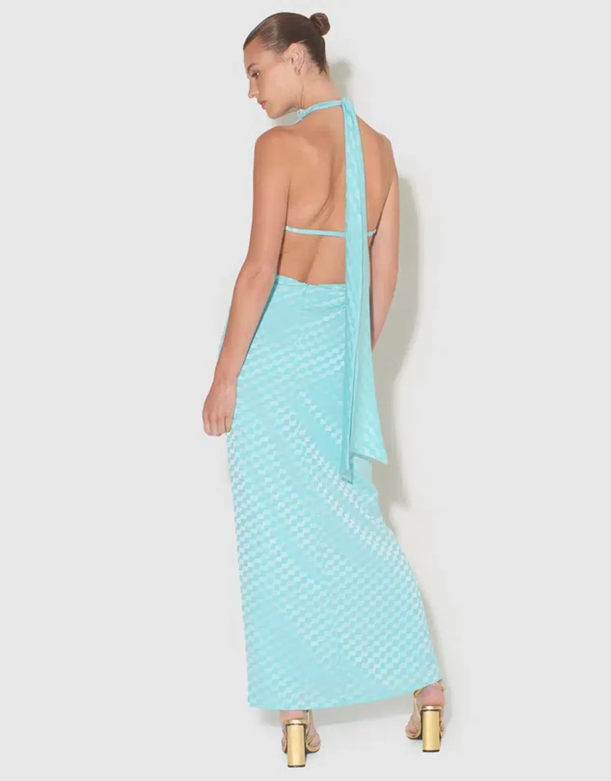 Hansen and Gretel Robbie Dress Aqua Size 8 - Image 2