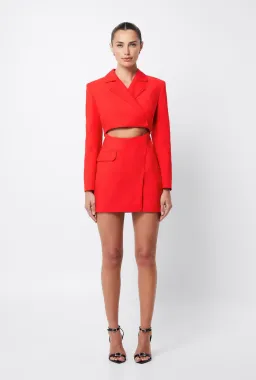 Mossman Bare Minimum Blazer Dress Red Size 10 for rent on The Volte - image 1