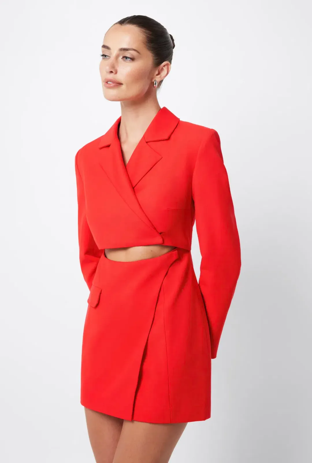 Mossman Bare Minimum Blazer Dress Red Size 10 for rent on The Volte - main image