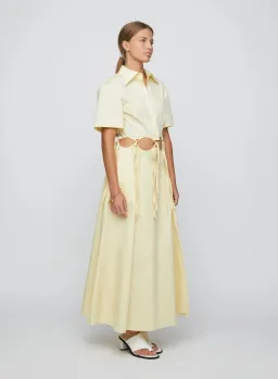 Anna Quan Ondine Cut Out Maxi Dress Sorbet Lemon Yellow Size 8 for rent on The Volte - image 4