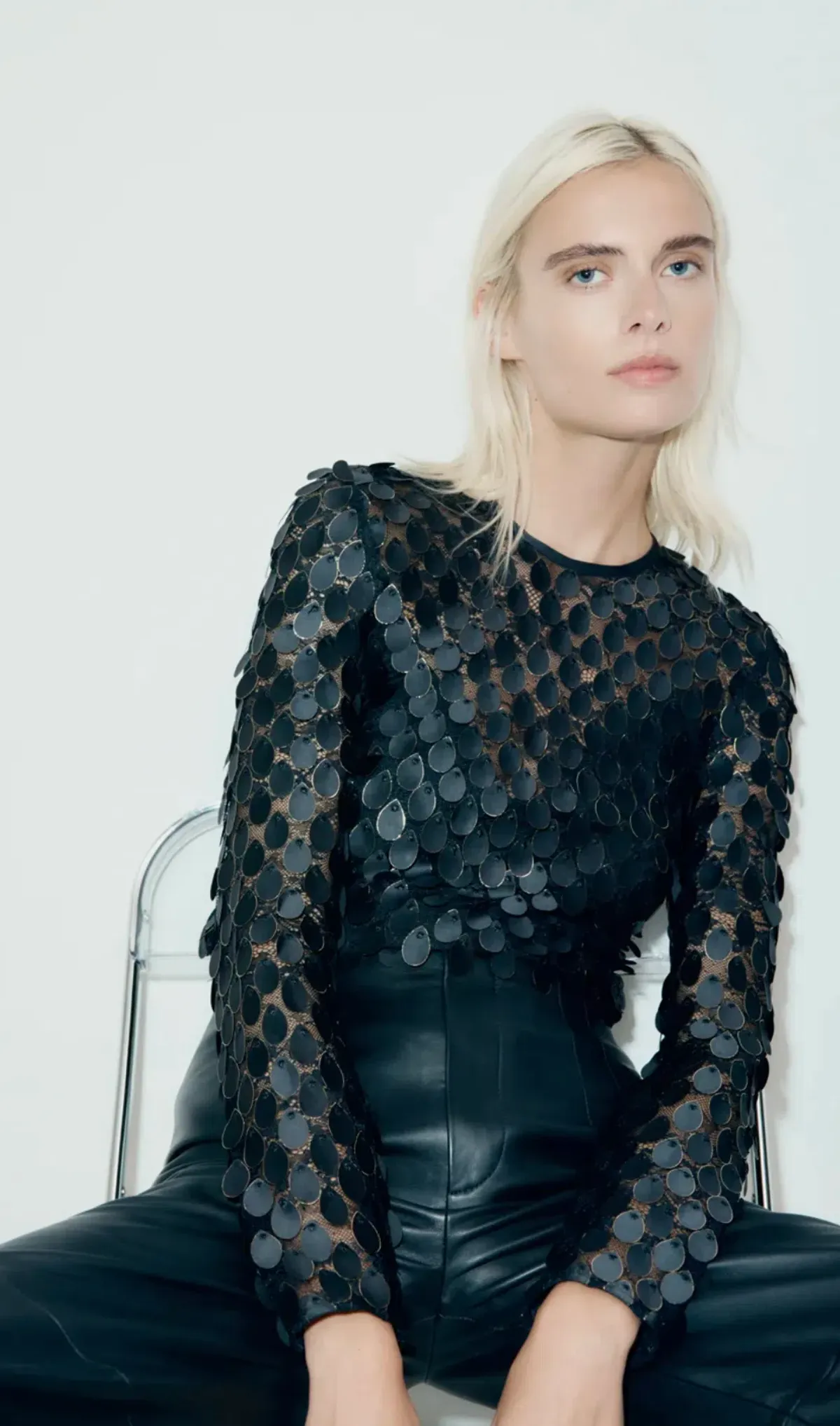 Manning Cartell Supreme Extreme L/S Top Black Size 8 - Image 2