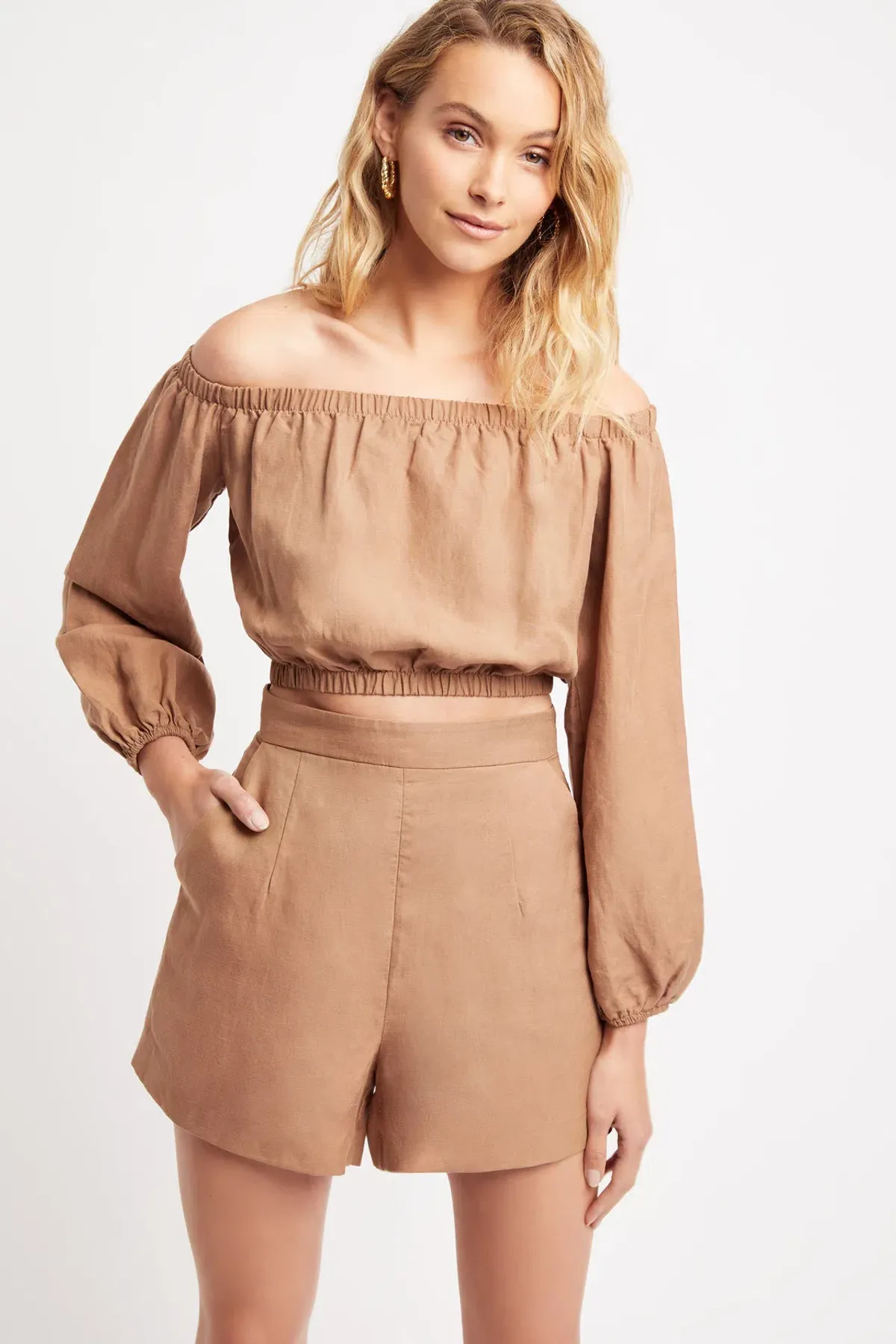 Kookai Shoreline Set Nude Brown Size 36 / AU 8 for rent on The Volte - main image