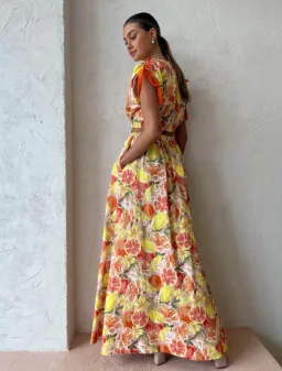 By Nicola Ahoy Top and Skirt Set in Citrus Print Size 8 for rent on The Volte - image 1