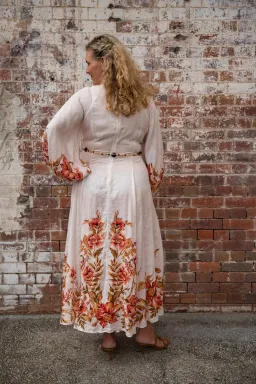 Zimmermann The Vacay Billow Long Dress in Peach Floral Size 4/Au 16 for rent on The Volte - image 5
