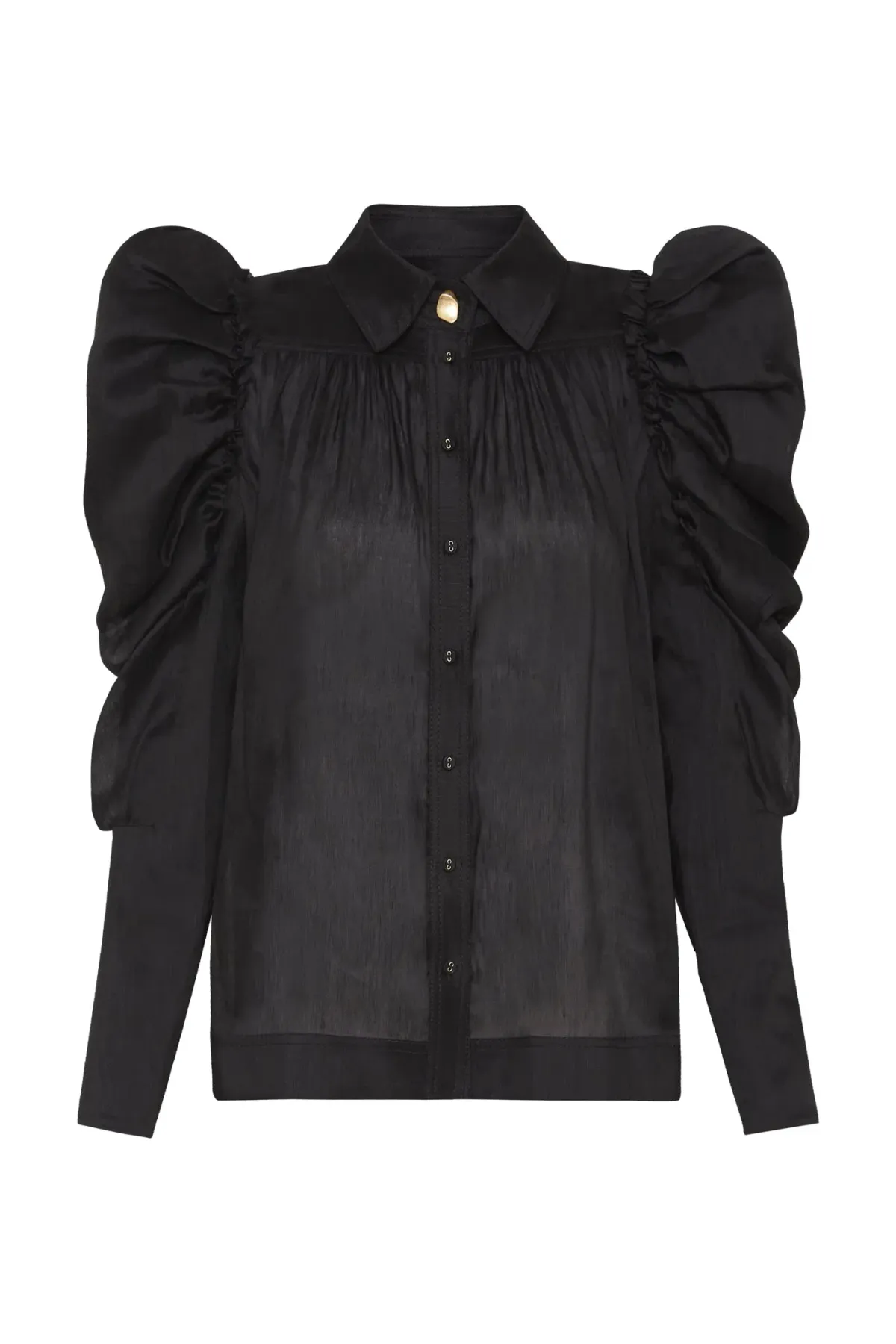 Aje Kindred Butterfly Sleeve Shirt Black Size 10 - Image 3