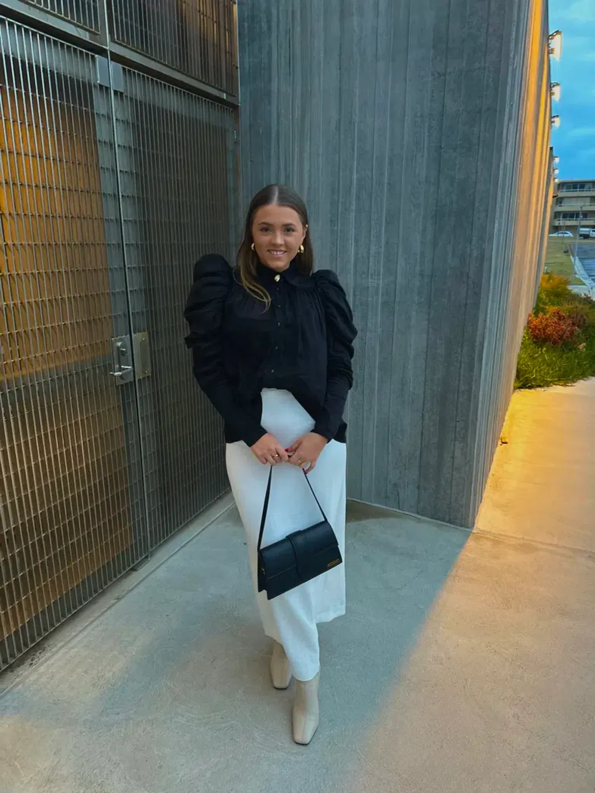 Aje Kindred Butterfly Sleeve Shirt Black Size 10 - Image 1